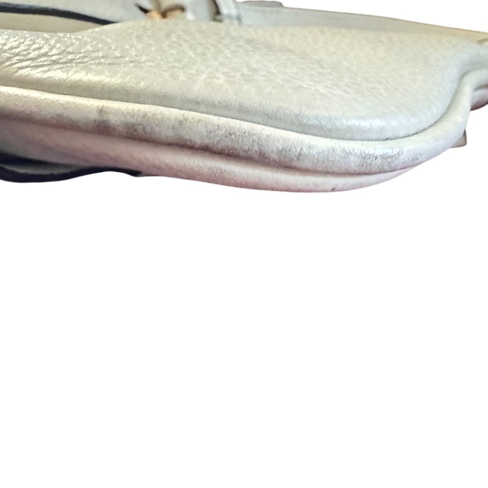 Lodis Crossbody Bag Leather Organizer Shoulder Bag off White Preloved 9.5x10" - Picture 16 of 16